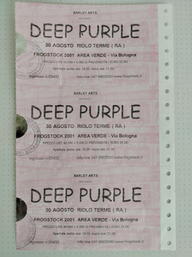 Deep purple biglietti - deep,