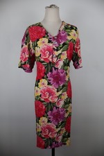 MARINA RINALDI VESTITO ABITO DONNA TG 19 WOMAN CASUAL VINTAGE DRESS MANICA CORTA