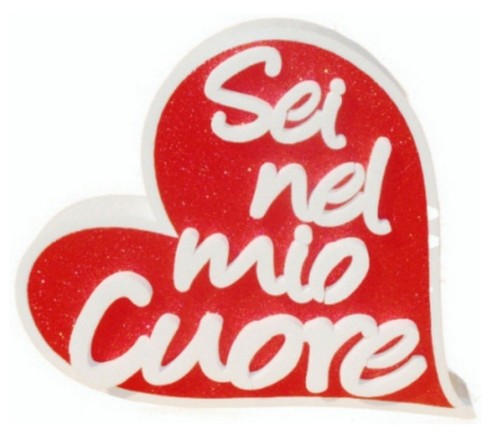 Scritta polistirolo cuore