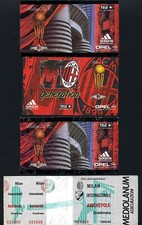 4 Biglietti Calcio Usati Milan-Parma-Cagliari-Internazionale Amichevole.