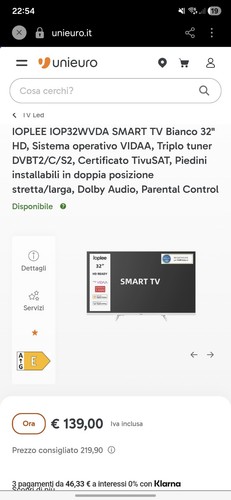 Televisore pollici smart tv - smart,