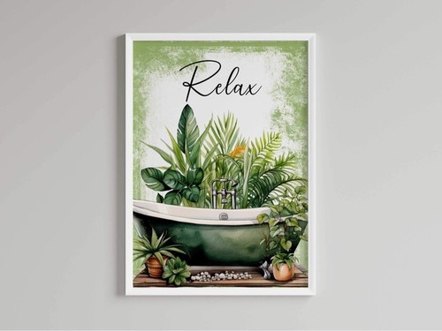 Stampa bagno tropicale quadro - stampa,