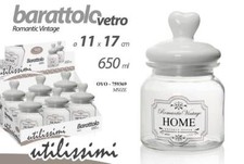 6 BARATTOLI CUCINA CUORE VETRO