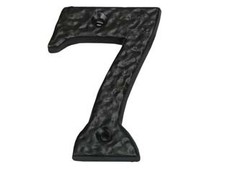 NUMERO CIVICO 7 IN FERRO NERO