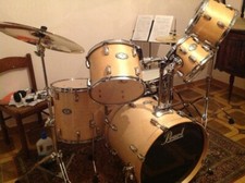 batteria pearl 3 tom color legno condizioni ottime