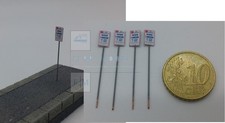 FERRMODEL 251 - Set 4 cartelli FS di divieto, con logo rosso. Scala H0 1:87