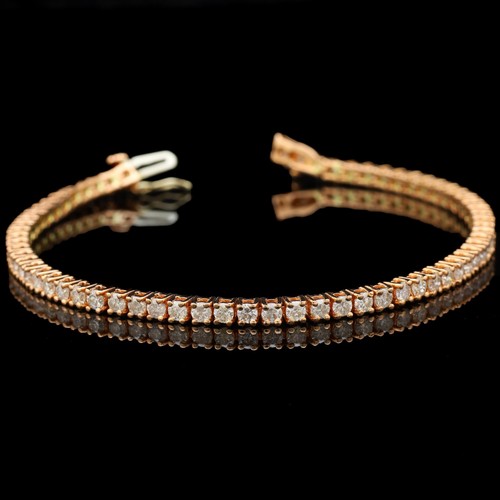 Tennis bracciale oro rosa - oro,