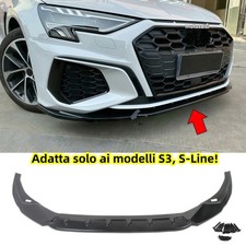 Per AUDI S3 A3 S-Line IV MK4 8Y 2020-2023 Labbra anteriore Separatore kit nero