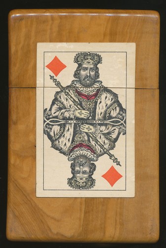Scatola carte gioco legno - scatola, da
