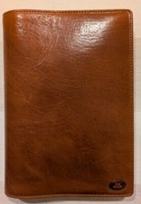 The Bridge porta agenda organizer, in pelle color cuoio, nuova