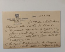 Cartolina 1949 Istituto Tecnico Industriale Saverio Altamura Foggia