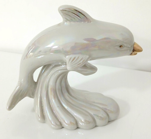 Statuina vintage delfino - vintage, in