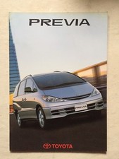 Depliant Toyota Previa In Italiano Giugno 2001