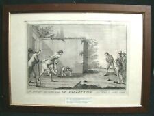 GIOCO DELLE BOCCE - A. CAMPANELLA - ACQUAFORTE ORIG. '700 - Petanque Giochi