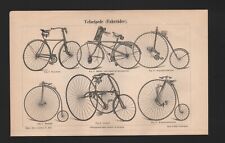 Litografia 1890: Velocipedo