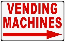 Vending Machines Sign. Size