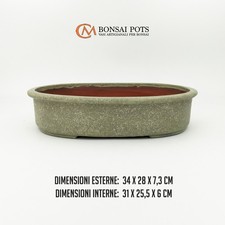 Vaso bonsai artigianale ovale