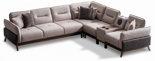 Divano angolare beige stile - divano,