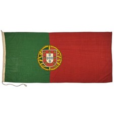 Bandiera portoghese vintage panno lana nautica vecchio Portogallo grande cucito arte tessile