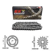 SUZUKI DL V-STROM 1000 2014 KIT TRASMISSIONE CATENA EK 525 CORONA 42 PIGNONE 17