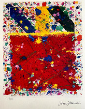 Sam Francis Litografia COA originale firmato numerata (Robert Rauschenberg)