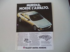 advertising Pubblicità 1981 TALBOT MATRA MURENA