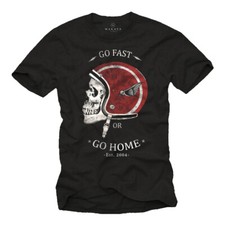 T-shirt uomo biker con teschio