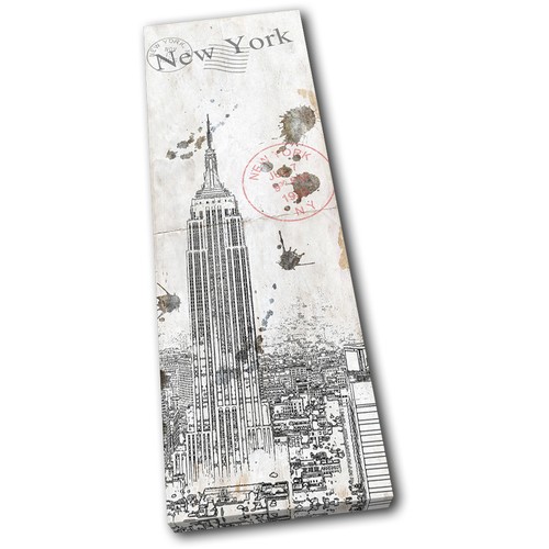 New york print stencil - new,