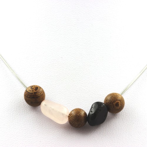 Collana perline legno - perline, 8