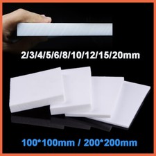 Lastra PTFE Alta Temperatura Spessore 2/3/4/5/6/8/10/12/15/20mm Plastica Bianco