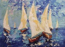 Paesaggio marino dipinto olio