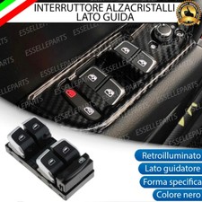 PULSANTIERA ALZACRISTALLI LATO GUIDATORE NERO / CROMO PER AUDI A4 B8 B8 AVANT
