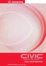 Manuale Italiano PDF Uso Manutenzione HONDA Civic Coupè CRX 1989/91 1.6 VTI ESI