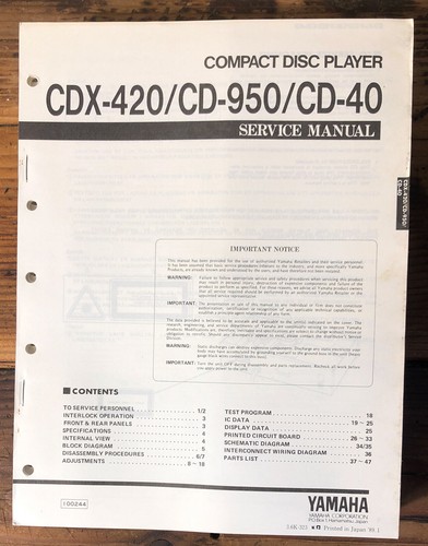 Yamaha cdx 420 950 40 - cdx-420, cd-40
