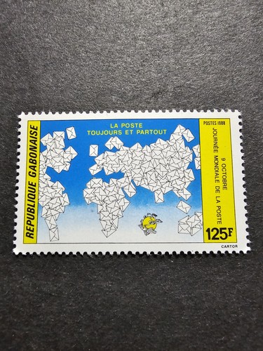 Timbro gabon giornata - gabon,