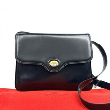 Borsa a tracolla Gucci in vera pelle nera ad incastro