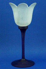 VASO VETRO opalino blu e