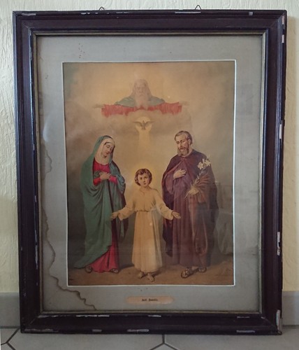 Quadro antico sacra famiglia - quadro,