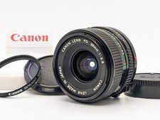 [N Mint Canon Nuovo Fd Nfd 28mm F/2.8 Obiettivo Grandangolare + Tappi Filtro Da