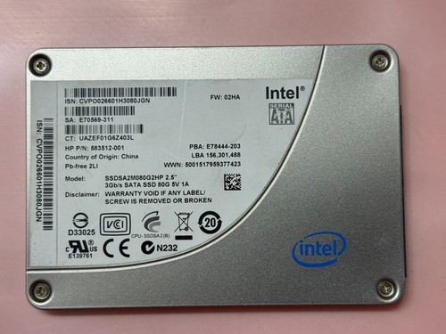 Intel ssdsa2m080g2hp - ssdsa2m080g2hp, 2,5"
