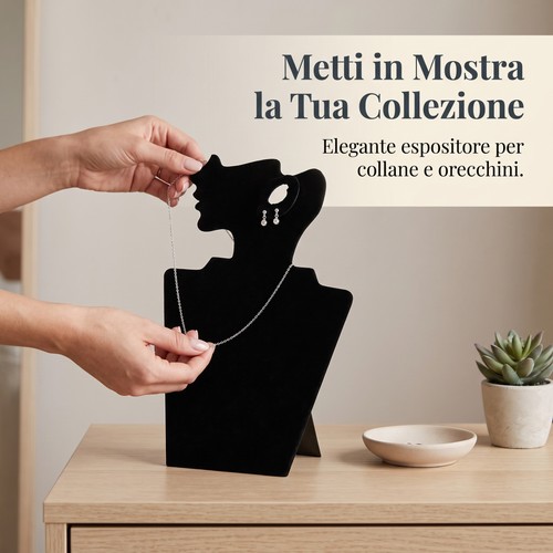 Espositore gioielli busto - espositore,