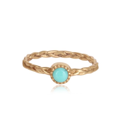 Anello fascia turchese taglio - turchese,