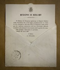 BERGAMO - Letter with original