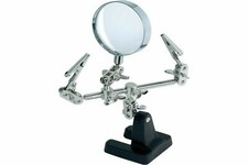 Terza mano con clip lente ingrandimento lavori precisione riparazioni saldature
