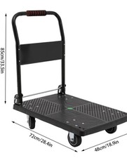 carrello portapacchi pieghevole rettangolare, 4 ruote, come nuovo