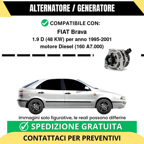 Alternatore fiat brava - 1.9, d