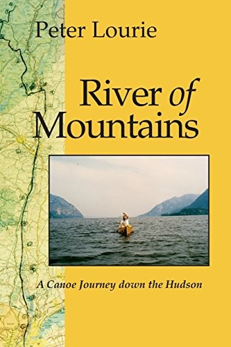 River mountains a canoe - a,