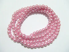 100pz  perline in vetro  cerato 6mm colore rosa bijoux 