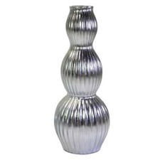 Portavaso resina argento cm