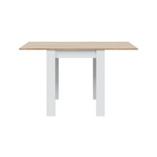 Tavolo da pranzo allungabile 4 posti fino a 134 cm in legno bianco e rovere